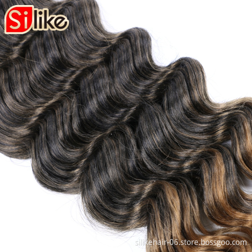 crochet braiding synthetic hair expression bulk Afro kinky  Crochet hair loose deep wave bundles wave Deep water Wave